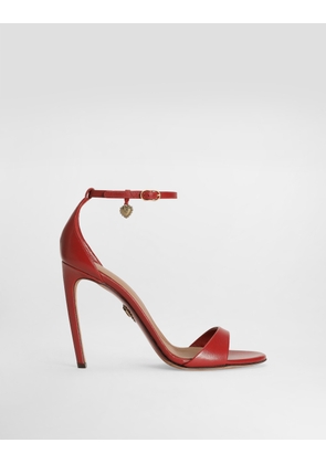 Dolce & Gabbana Polished Goatskin Sandals - Woman Sandals And Wedges Red 37