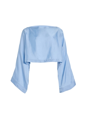 BONDI BORN Como Twill-Satin Kimono Top - Moda Operandi