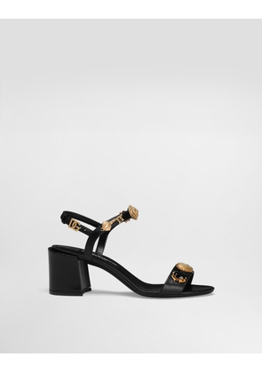 Dolce & Gabbana Sandals With Embroidery And Stones - Woman Sandals And Wedges Black 39