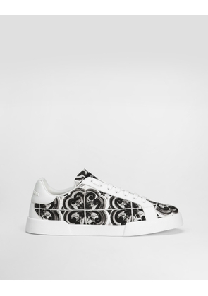 Dolce & Gabbana Majolica-print Portofino Light Strobel Sneaker - Man Sneakers Multicolor 41