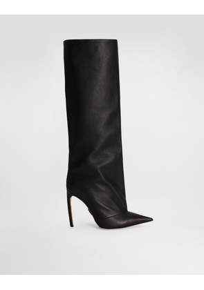 Dolce & Gabbana Devotion Calfskin Boots - Woman Boots And Booties Black 42
