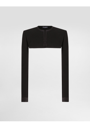 Dolce & Gabbana Wool Crepe Shrug - Woman Coats And Jackets Black 42