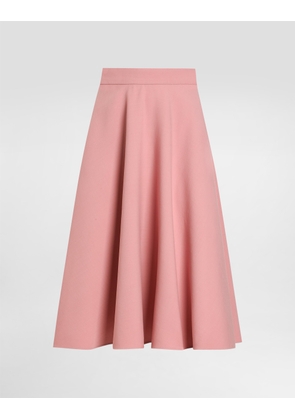 Dolce & Gabbana Woolen Midi Circle Skirt - Woman Skirts Pink 36