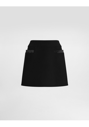 Dolce & Gabbana Double Crêpe Basque Skirt - Woman Skirts Black 44