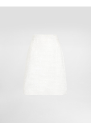 Dolce & Gabbana Stretch Mat Mini Skirt - Woman Skirts White 44