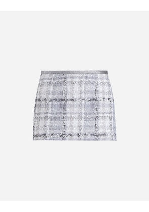 Dolce & Gabbana Check Lurex Raschel Tweed Miniskirt - Woman Skirts Multicolor 48