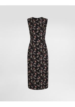 Dolce & Gabbana Small Floral-print Charmeuse Dress - Woman Dresses Multicolor 42