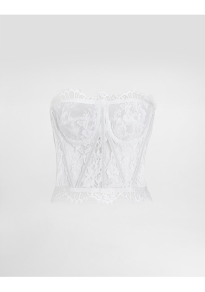 Dolce & Gabbana Lace Bustier - Woman Shirts And Tops White Lace 54