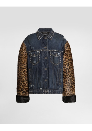 Dolce & Gabbana Oversized Denim Jacket - Woman Denim And Jeans Multi-colored 44