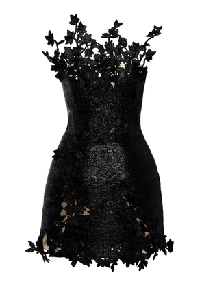 Oscar de la Renta Embroidered Threadwork Mini Dress - Moda Operandi