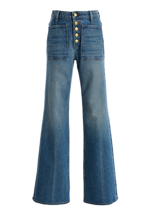 Ulla Johnson Lou Rigid High-Rise Flared Jeans - Moda Operandi