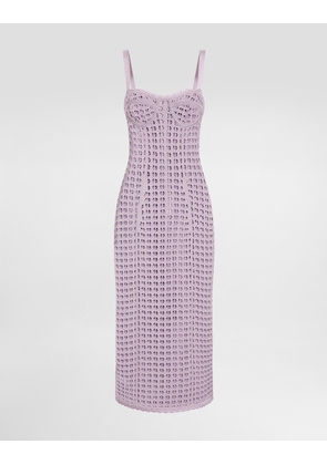 Dolce & Gabbana Crochet Bustier Dress - Woman Dresses Multicolor 48