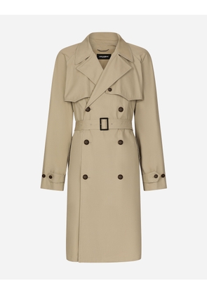 Dolce & Gabbana Double-breasted Trench Coat - Man Coats And Jackets Beige 46