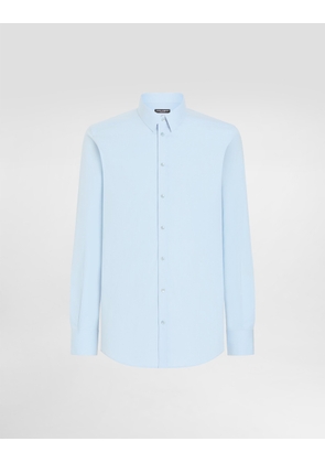 Dolce & Gabbana Camicia - Man Shirts Light Blue Cotton 38