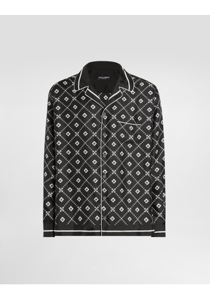 Dolce & Gabbana Silk Twill Vanity Shirt - Man Shirts Multicolor 42