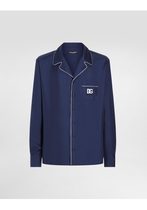 Dolce & Gabbana Camicia - Man Shirts Blue Silk 42