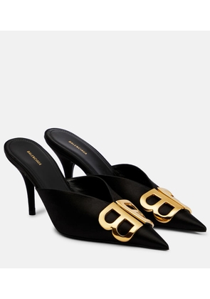 Balenciaga BB satin mules