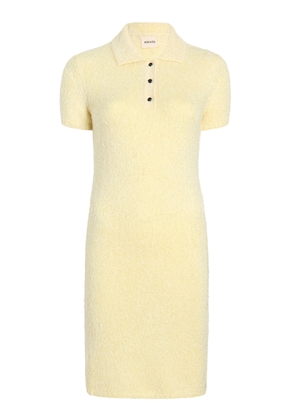 Khaite Graciela Knit Silk-Cashmere Polo Mini Dress - Moda Operandi