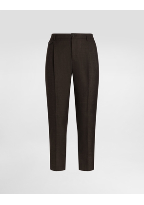 Dolce & Gabbana Wool Trousers - Man Pants And Shorts Beige 46