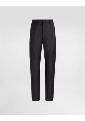 Dolce & Gabbana Wool Twill Trousers - Man Pants And Shorts Blue 60