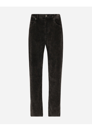 Dolce & Gabbana Oversize Velvet Pants - Man Pants And Shorts Black 52