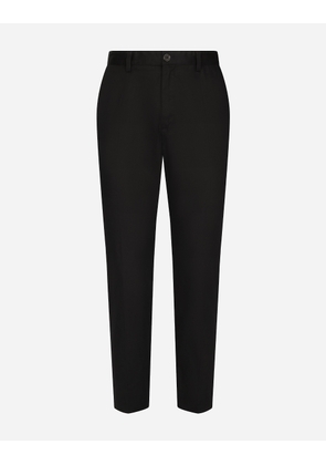 Dolce & Gabbana Stretch Gabardine Trousers - Man Pants And Shorts Blue 48