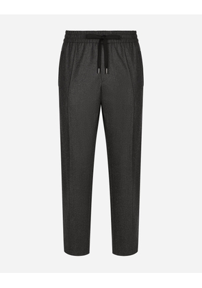 Dolce & Gabbana Wool Jogging Pants - Man Pants And Shorts Gray 54