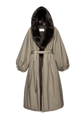 Magda Butrym Faux-Fur Lined Hooded Coat - Moda Operandi