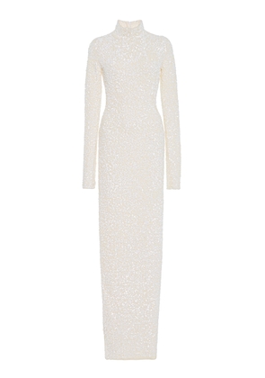 Adam Lippes Sequined Turtleneck Maxi Dress - Moda Operandi