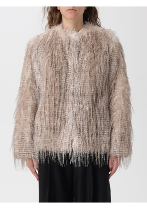 Fur Coat TWINSET ACTITUDE Woman color Camel