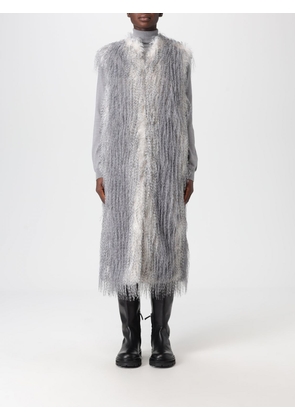 Fur Coat TWINSET ACTITUDE Woman color Pearl