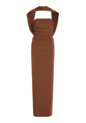 Maygel Coronel Exclusive Mullet Jersey Strapless Maxi Dress - Moda Operandi