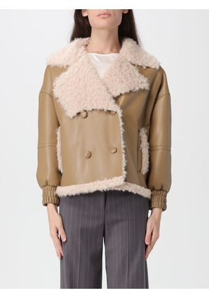 Fur Coat TWINSET ACTITUDE Woman color Camel