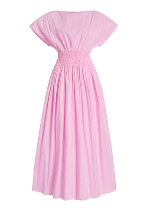 Matteau Exclusive Shirred Cotton Midi Dress - Moda Operandi
