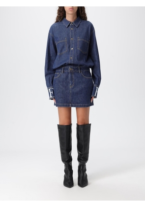 Dress ELISABETTA FRANCHI Woman color Denim