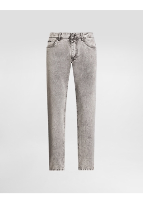 Dolce & Gabbana Regular Cotton Jeans - Man Denim Multi-colored 56