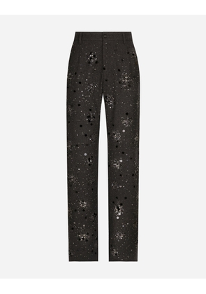 Dolce & Gabbana Classic Embroidered Pants - Man Pants And Shorts Multi-colored 46