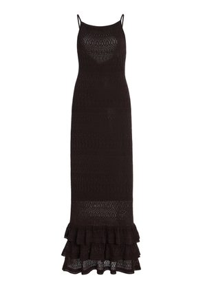 STAUD Bliss Ruffled Knit Maxi Dress - Moda Operandi