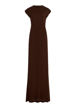 AMIYA Ala Cap Sleeve Silk-Blend Maxi Dress - Moda Operandi