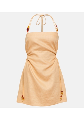 SIR Antonia beaded linen minidress