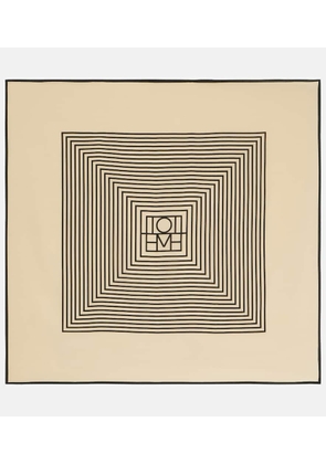 Toteme Monogram silk twill scarf