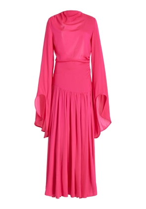SIEDRÉS Dawn Open-Back Fluted-Sleeve Maxi Dress - Moda Operandi