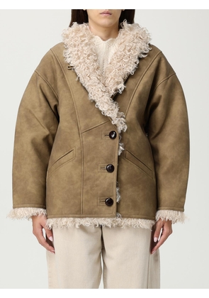 Fur Coat ISABEL MARANT ETOILE Woman color Beige
