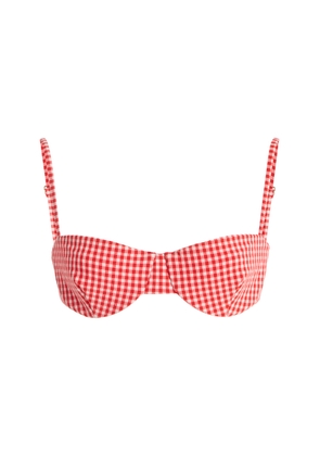 JUILLET SWIMWEAR Ingrid Plaid Bikini Top - Moda Operandi