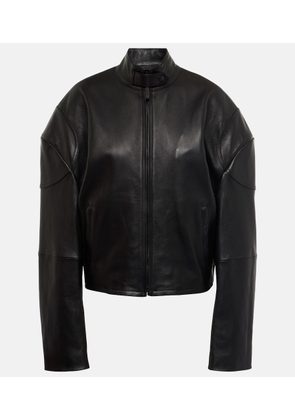 Acne Studios Logo leather jacket