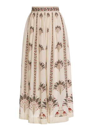 Agua by Agua Bendita Tangelo Patterned Maxi Skirt - Moda Operandi