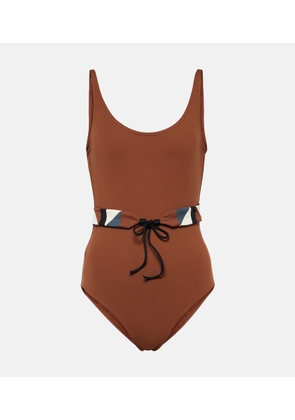Eres Damier tie-detail swimsuit