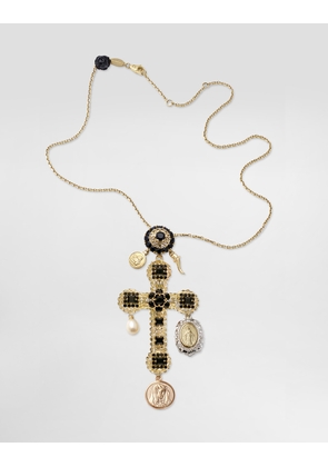 Dolce & Gabbana Sicily Necklace 18-carat Yellow Gold And Black Sapphires - Woman Necklaces Gold Onesize