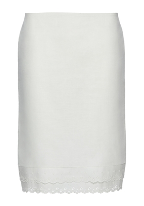 Magda Butrym Lace-Trimmed Cotton-Blend Pencil Skirt - Moda Operandi