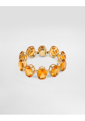 Dolce & Gabbana Anna Bracelet In 18-carat Yellow Gold With Citrines And Diamonds - Woman Bracelets Gold Onesize